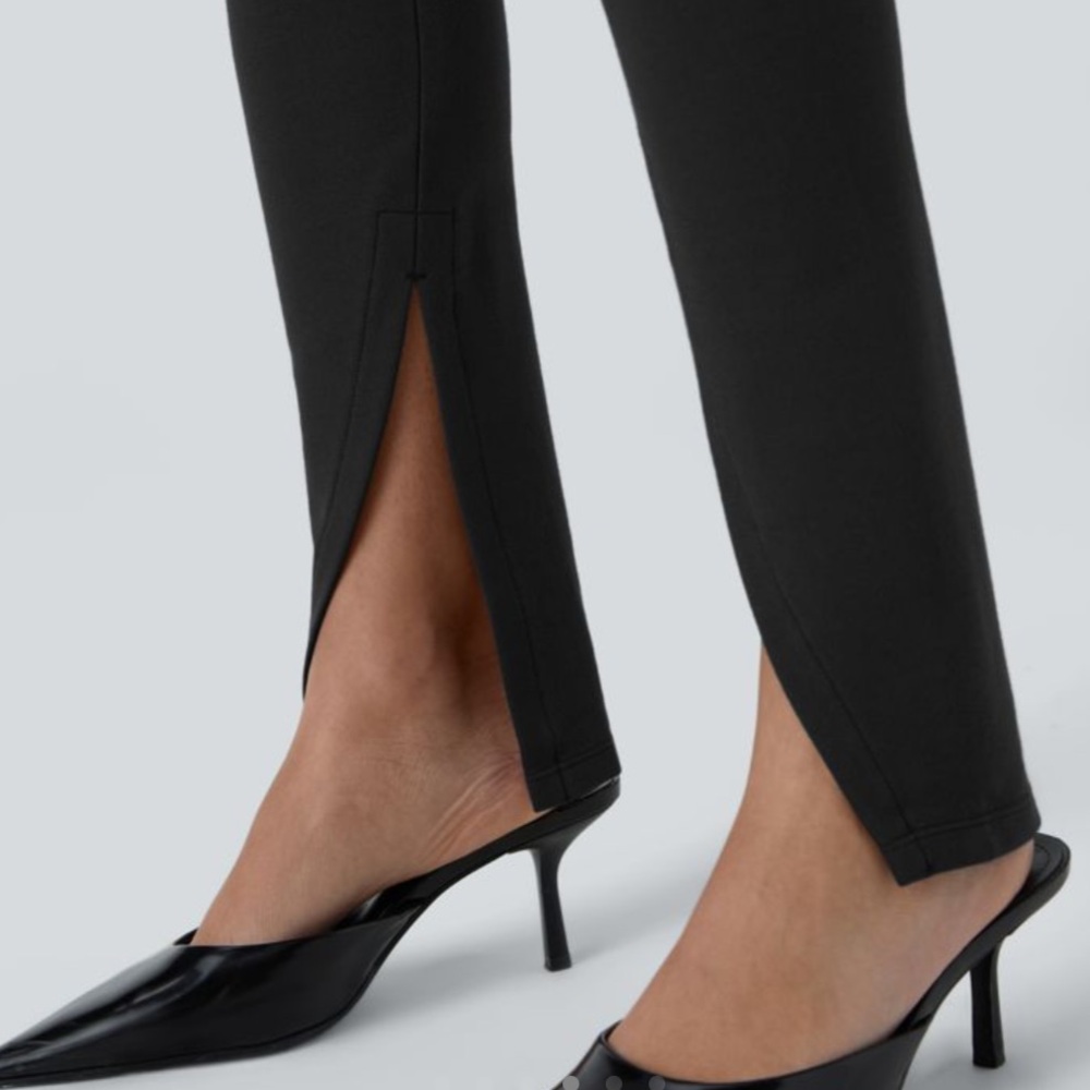 Halara Flex High Waisted Front Split Hem Work Pan… - image 4